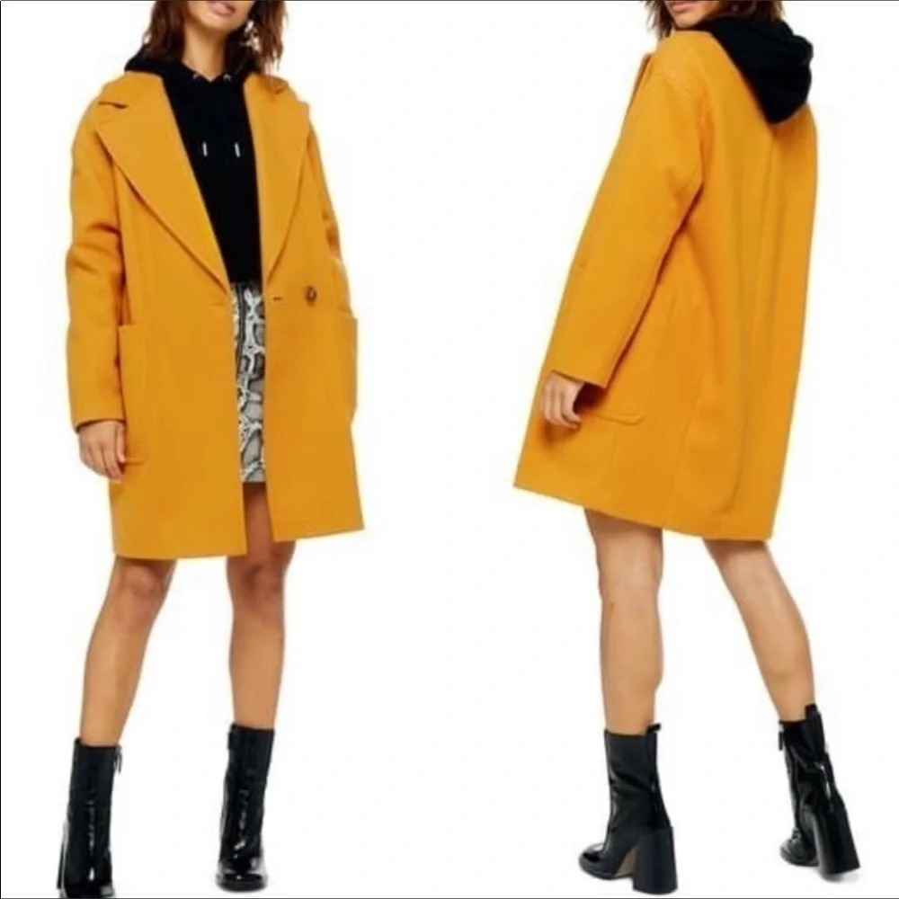 TopShop Carly Coat Boyfriend Slouchy Jacket 10 NWT v6x